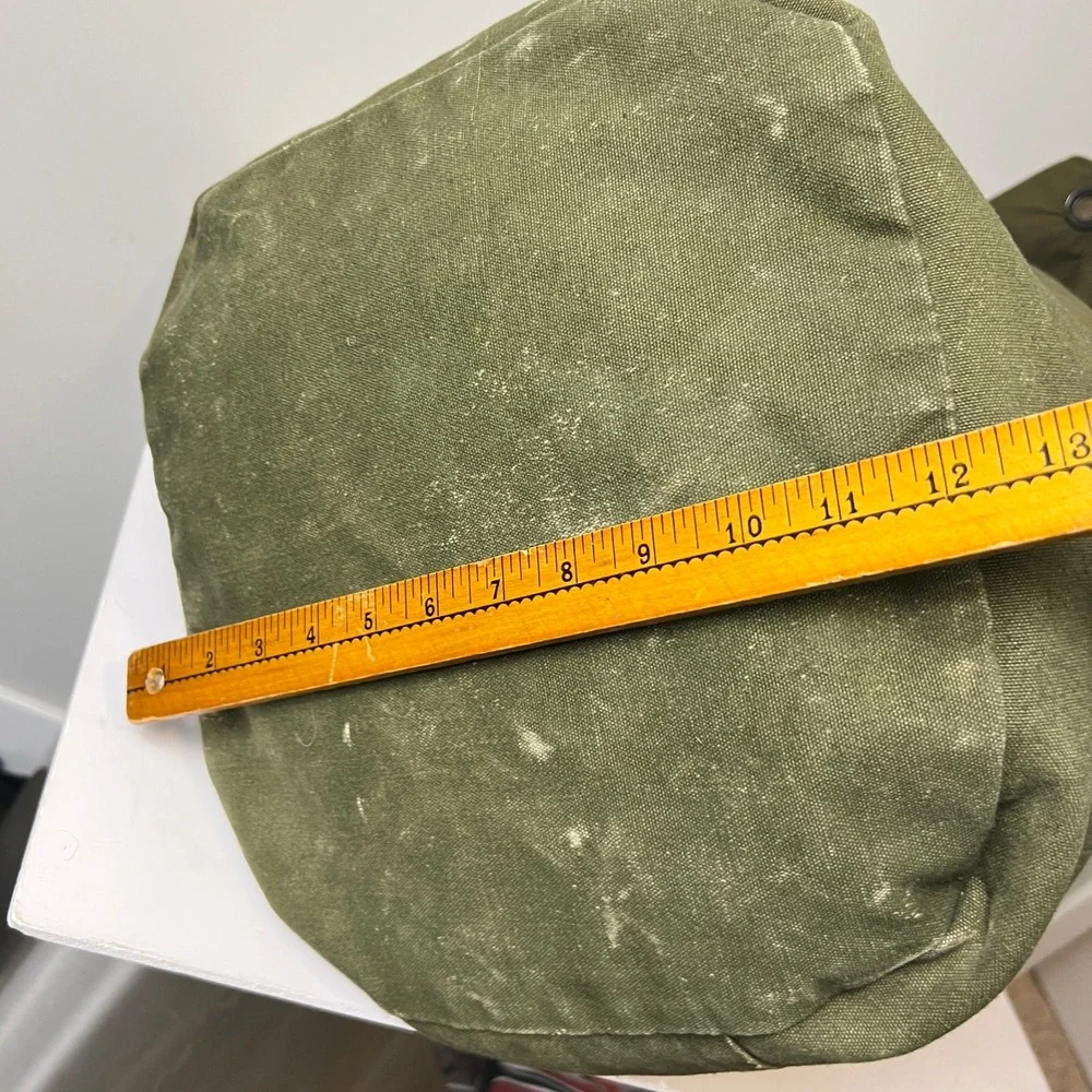 US Military Duffel Bag L Olive Drab Canvas Vintage Sea Bag Travel Gear Laundry